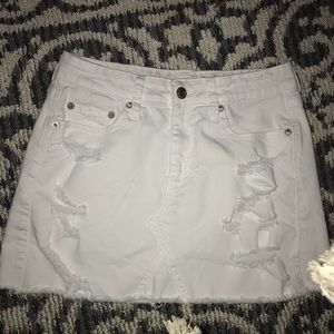 American Eagle white denim mini Skirt
